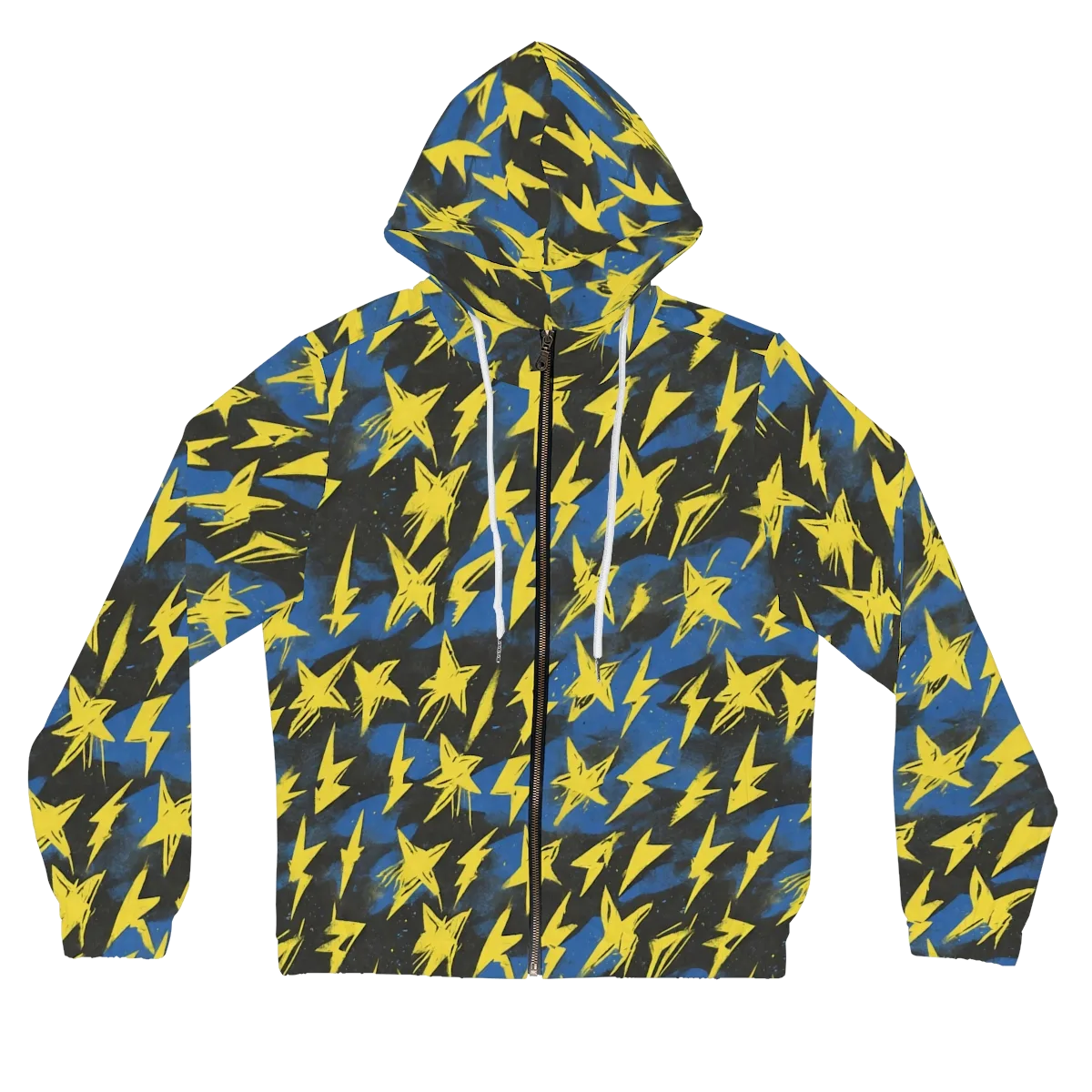 Electric Wildflower on Women's Full-Zip Hoodie — Front