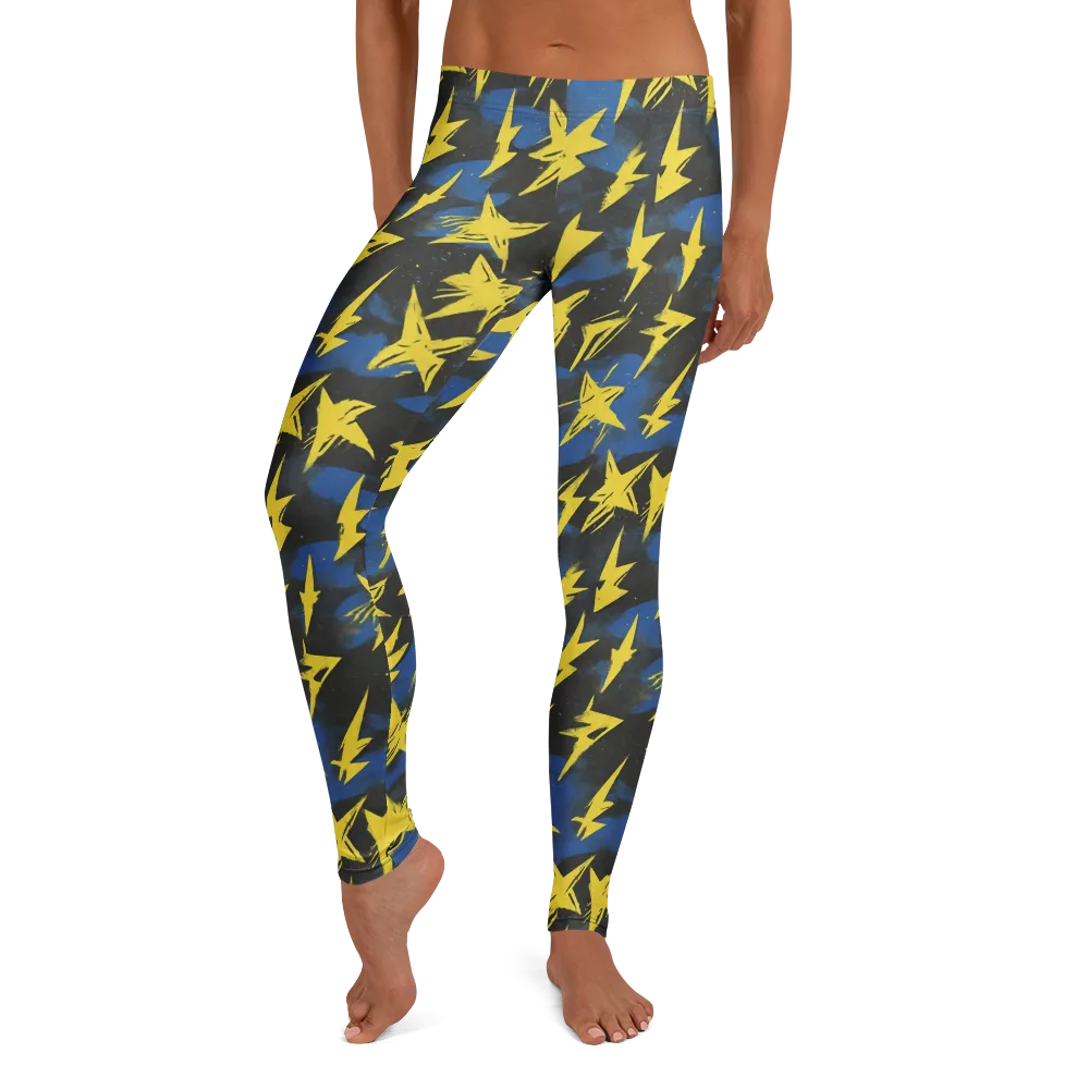 Electric Wildflower on Leggings — Front