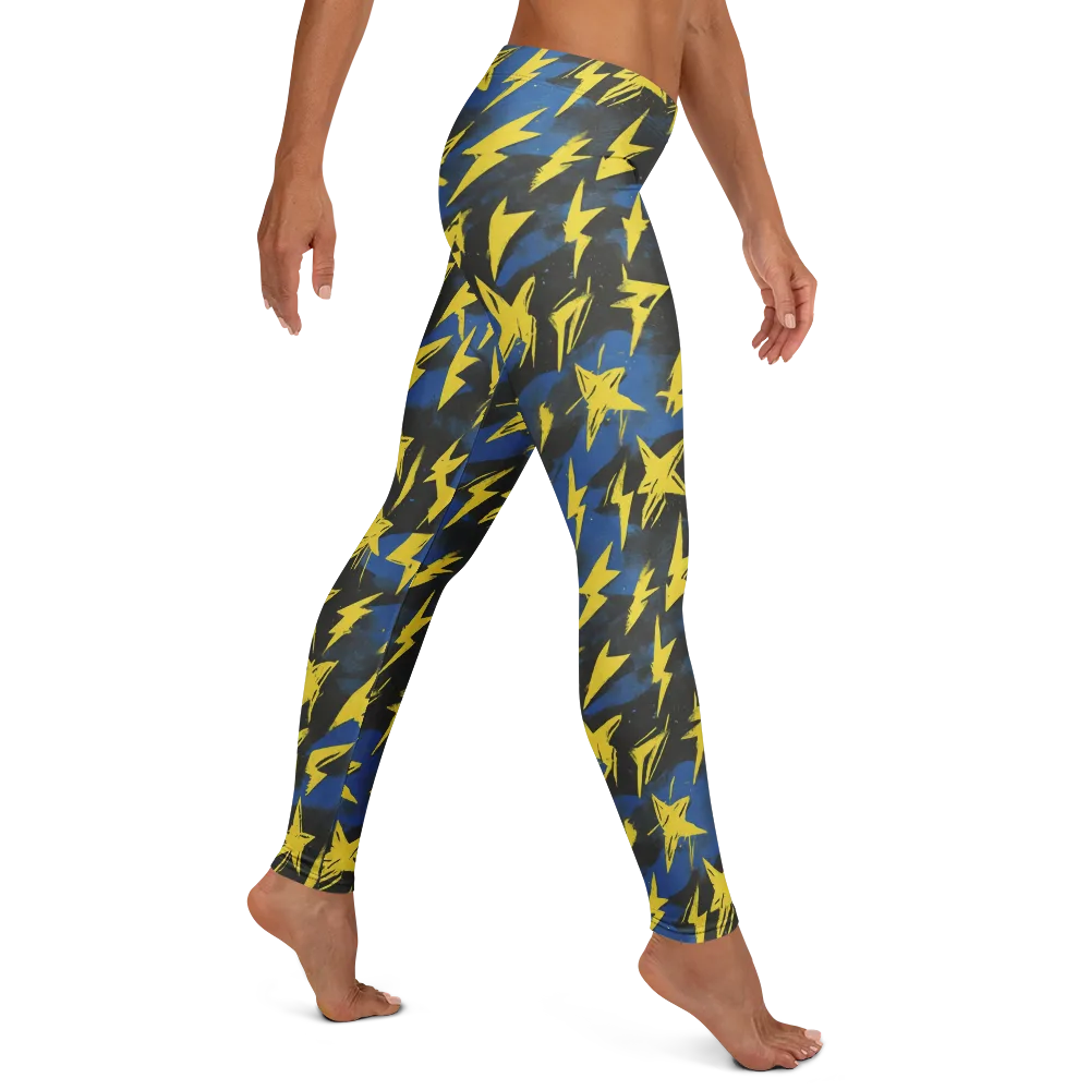 Electric Wildflower on Leggings — Right