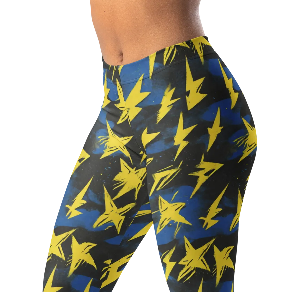 Electric Wildflower on Leggings — Left Front