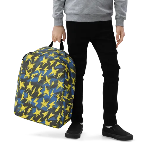Electric Wildflower on a Minimalist Backpack