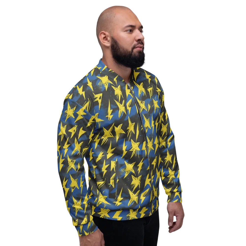 Electric Wildflower on Bomber Jacket — Right