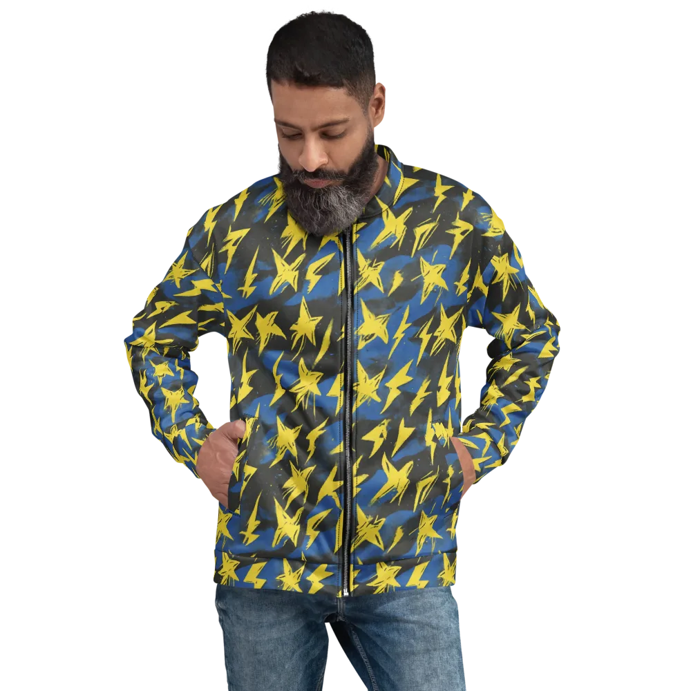 Electric Wildflower on Bomber Jacket — Front