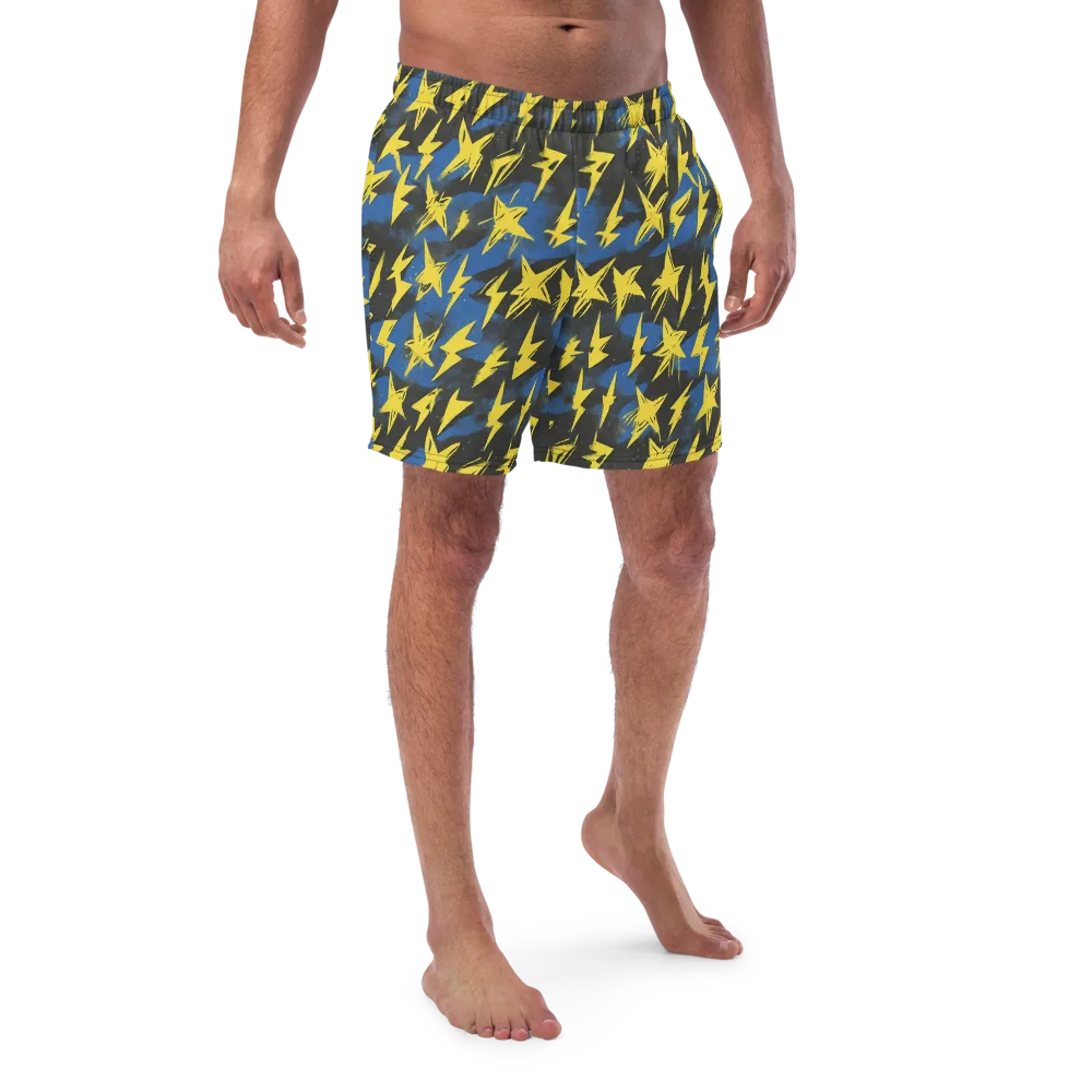 Electric Wildflower on Swim Trunks — Front
