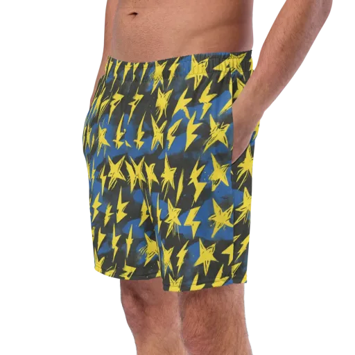 Electric Wildflower on a Swim Trunks
