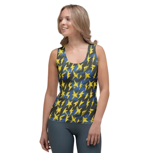 Electric Wildflower on a Women's Tank Top