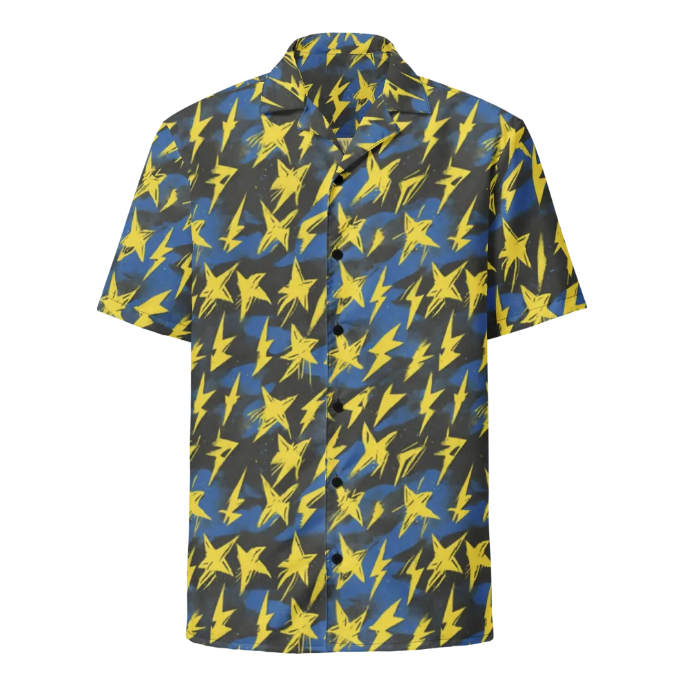 Electric Wildflower on Button Shirt — Front