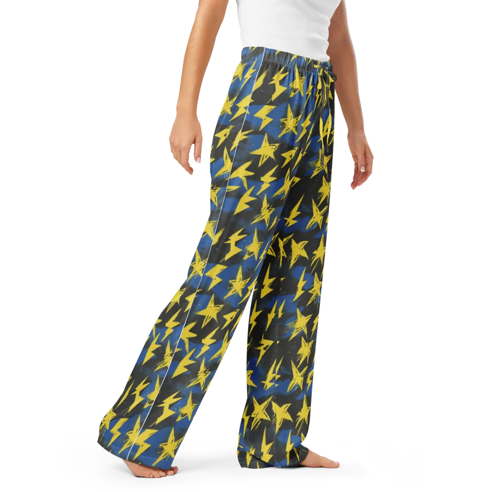 Electric Wildflower on Women's Pajama Pants — Right Front