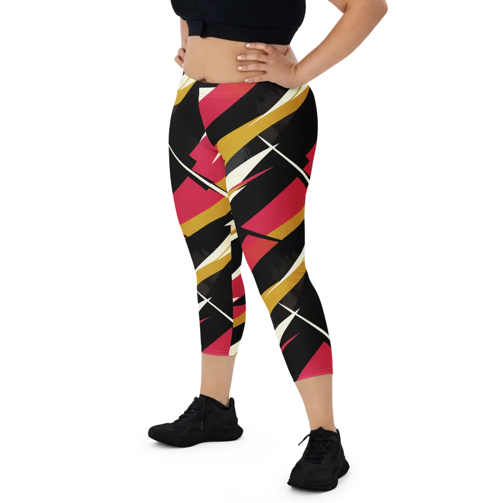 Voltage Velvet on Capri Leggings — Front