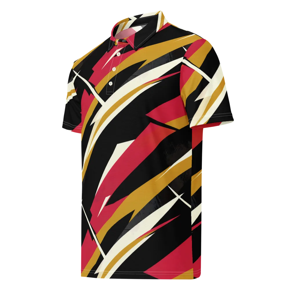 Voltage Velvet on Men's Slim Fit Polo Shirt — Left Front