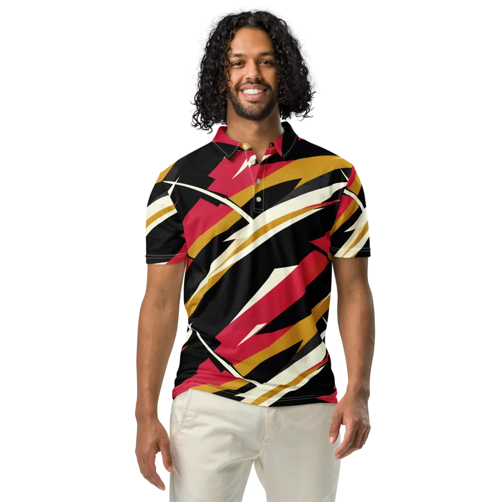 Voltage Velvet on Men's Slim Fit Polo Shirt — Front