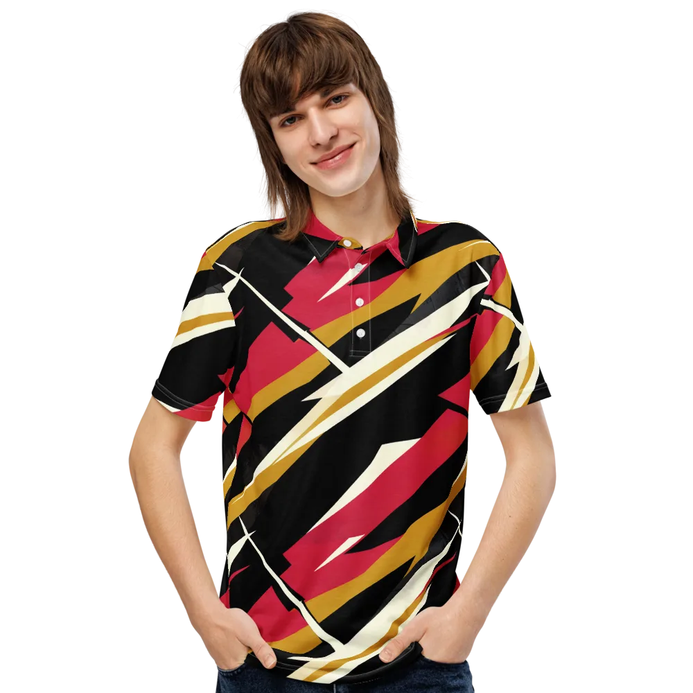 Voltage Velvet on Men's Slim Fit Polo Shirt — Front