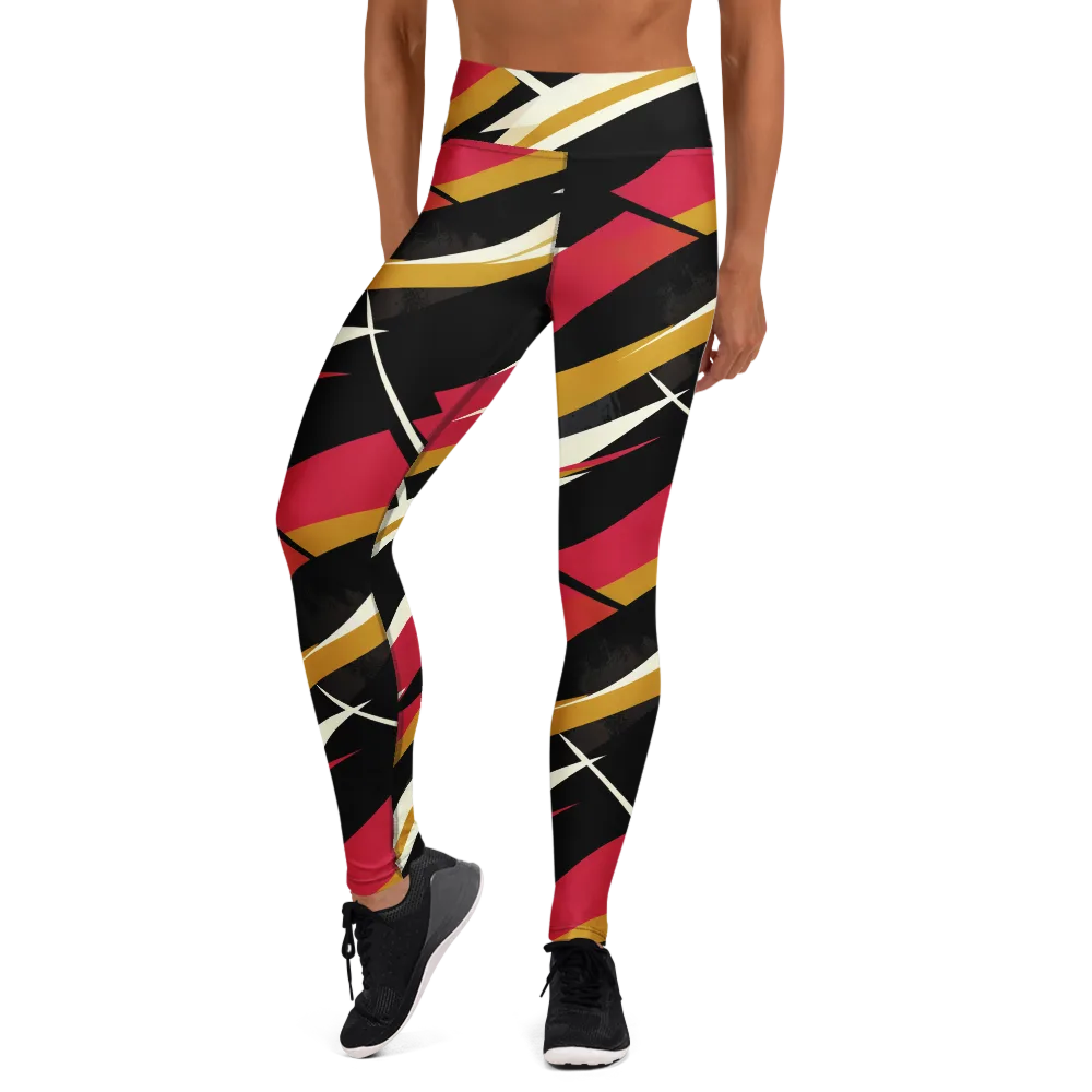 Voltage Velvet on Yoga Leggings — Front