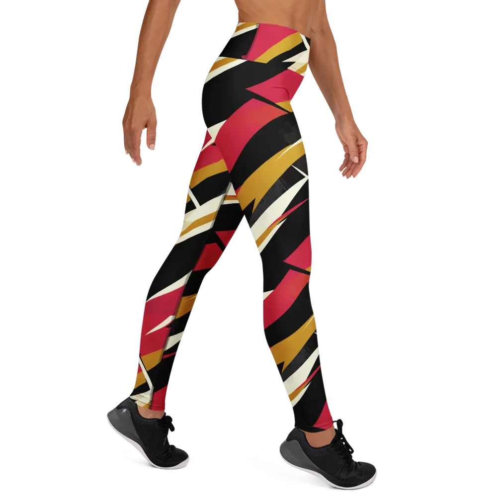 Voltage Velvet on Yoga Leggings — Right