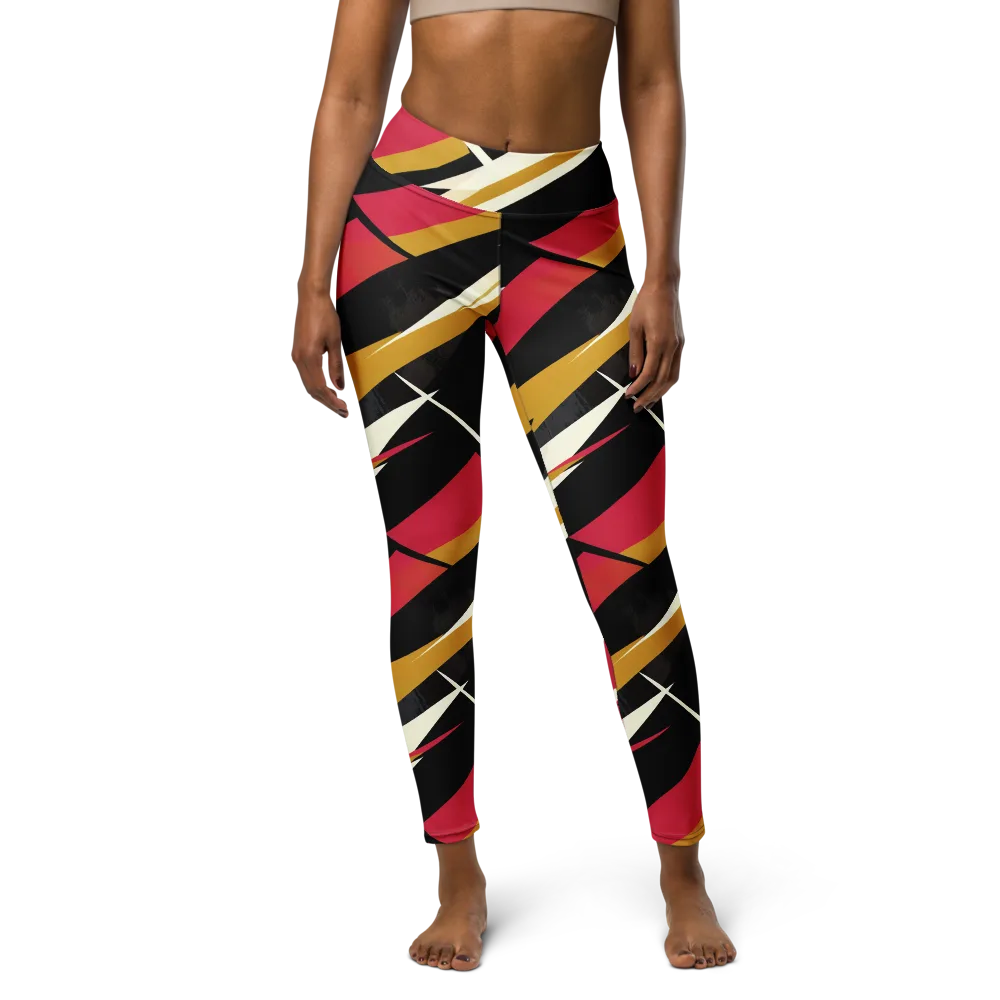 Voltage Velvet on Yoga Leggings — Front