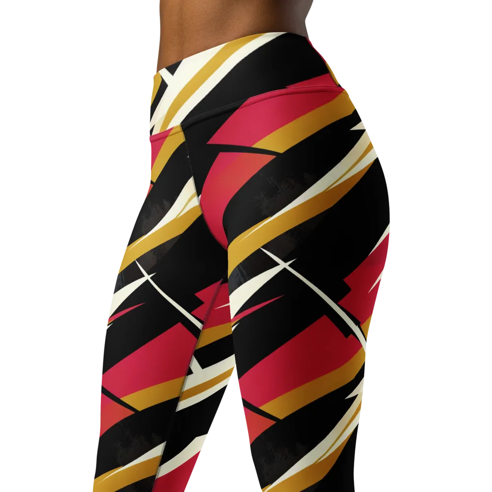 Voltage Velvet on Yoga Leggings — Left Front