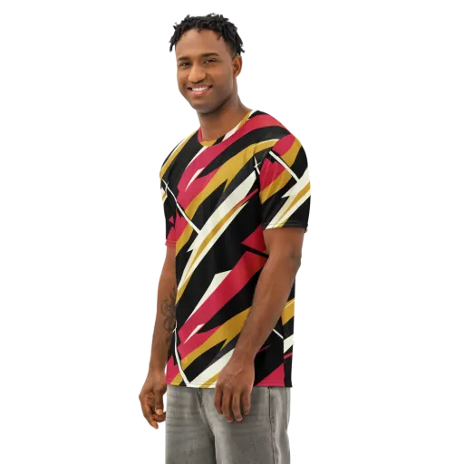 Voltage Velvet on a Men's Cotton Crew Neck T-Shirt