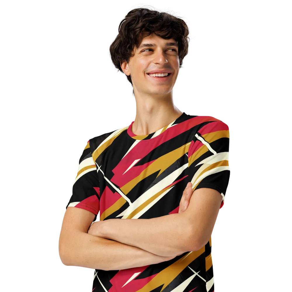 Voltage Velvet on Men's Crew Neck T-Shirt — Left Front