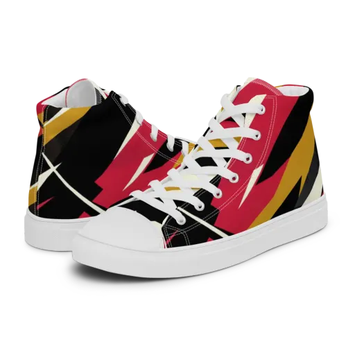 Voltage Velvet on a Men's High Top Canvas Shoes