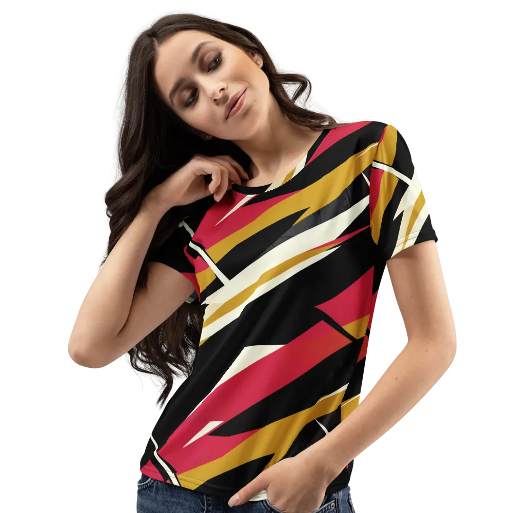 Voltage Velvet on Women's Crew Neck T-Shirt — Left Front