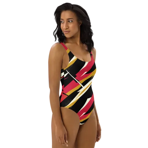 Voltage Velvet on a One-Piece Swimsuit