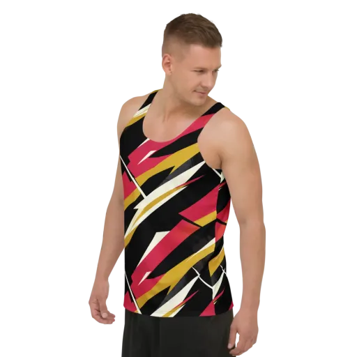 Voltage Velvet on a Men's Tank Top