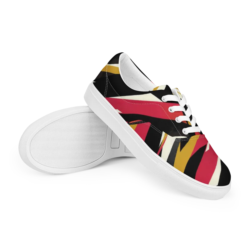 Voltage Velvet on Men's Lace-Up Canvas Shoes — Right Front