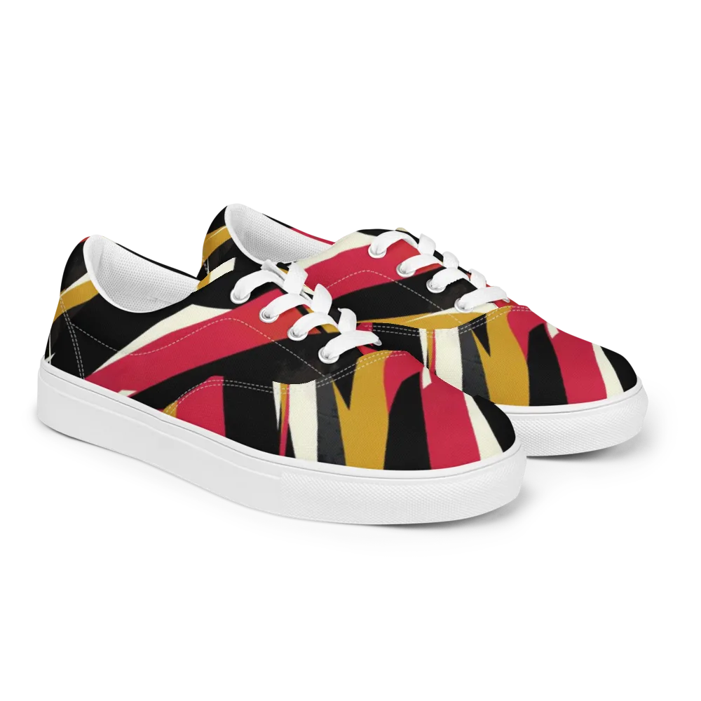 Voltage Velvet on Men's Lace-Up Canvas Shoes — Right Front