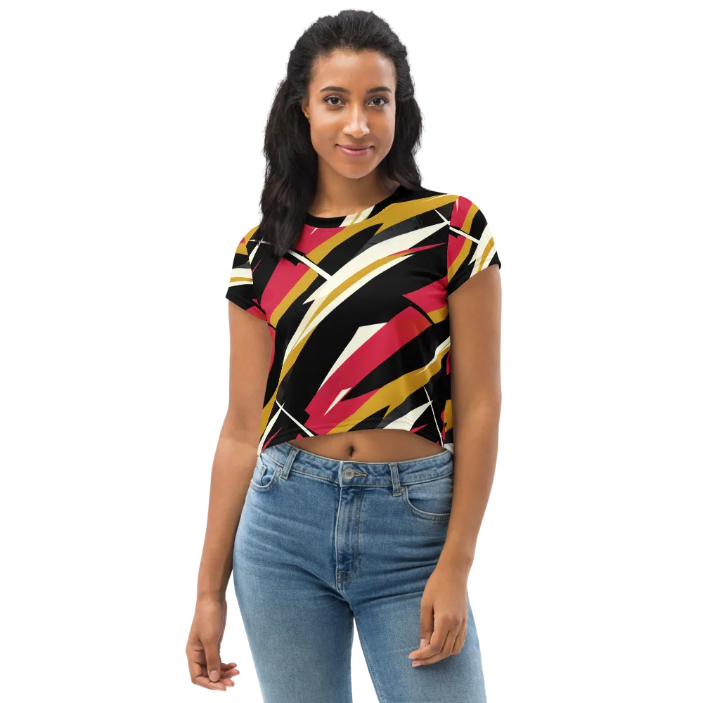 Voltage Velvet on Crop Tee — Front