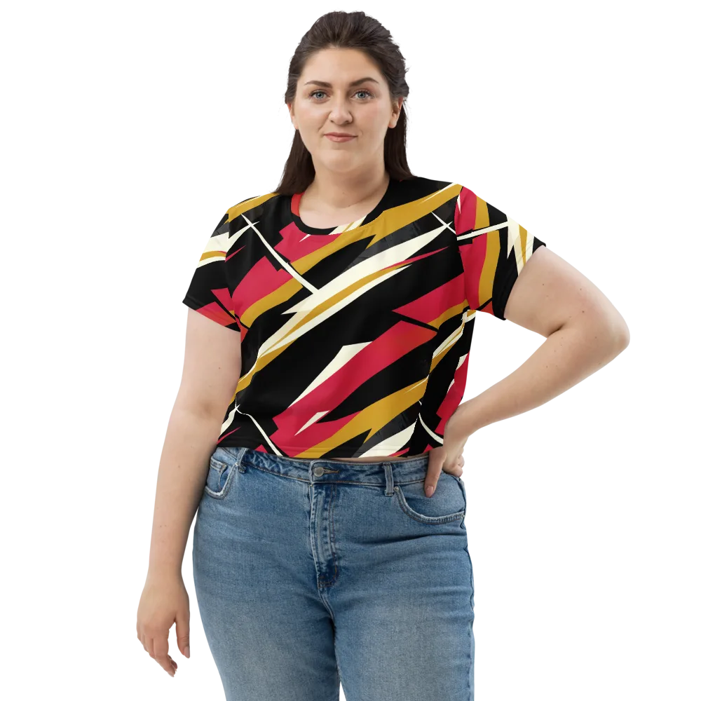 Voltage Velvet on Crop Tee — Front