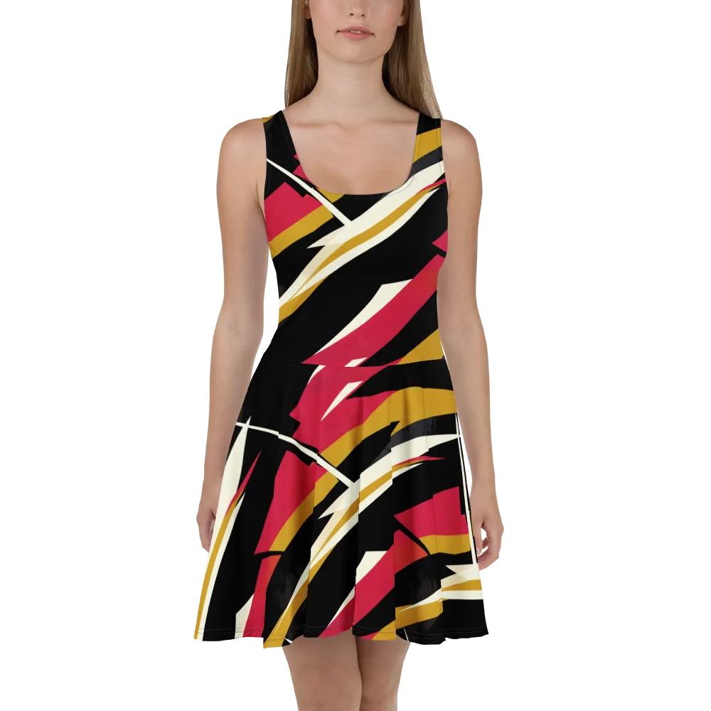 Voltage Velvet on Skater Dress — Front