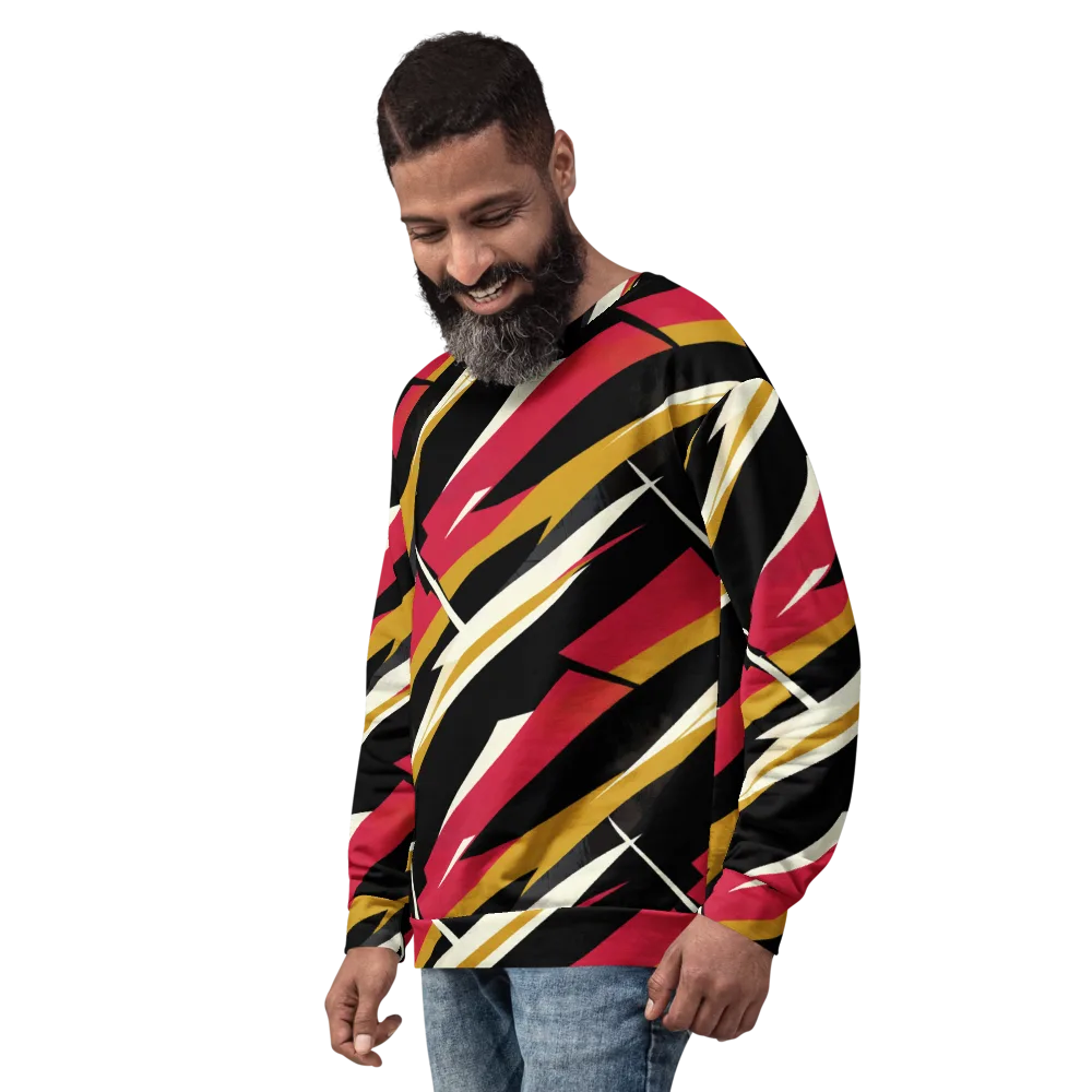 Voltage Velvet on Sweatshirt — Left Front