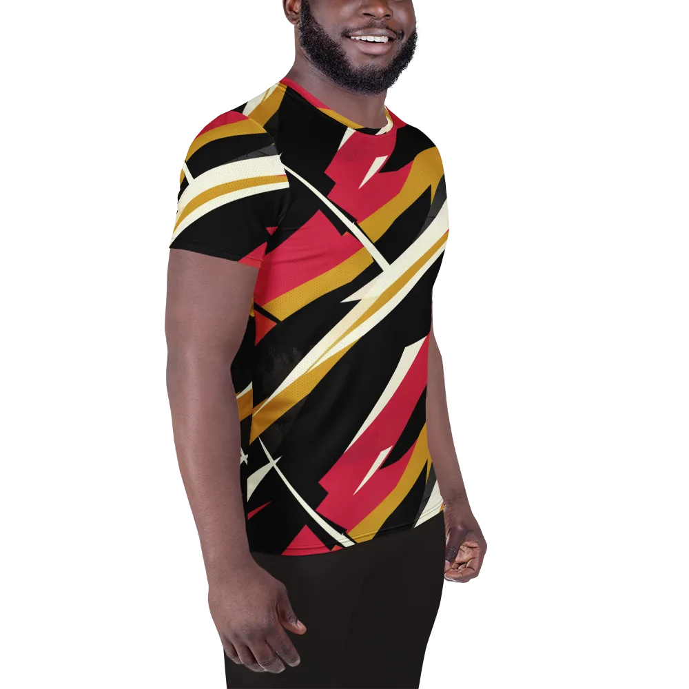 Voltage Velvet on Men's Athletic T-Shirt — Right