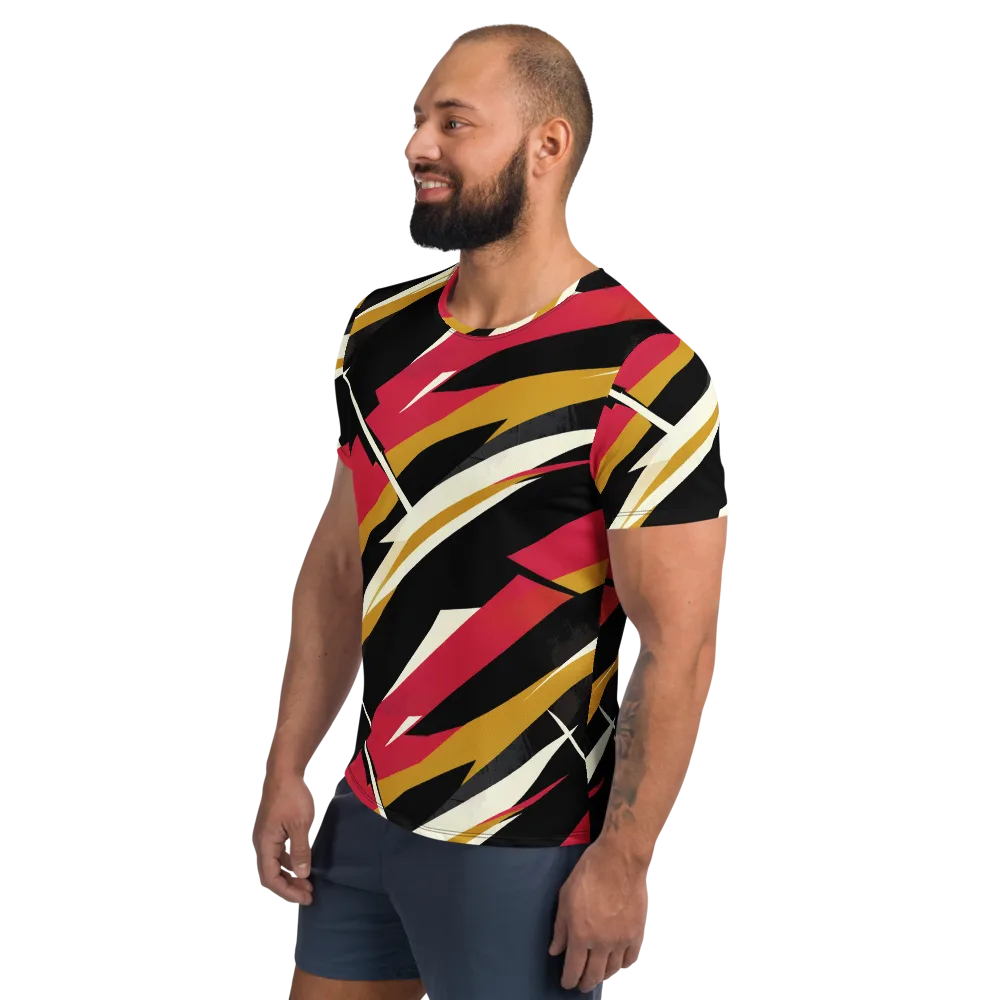 Voltage Velvet on Men's Athletic T-Shirt — Left