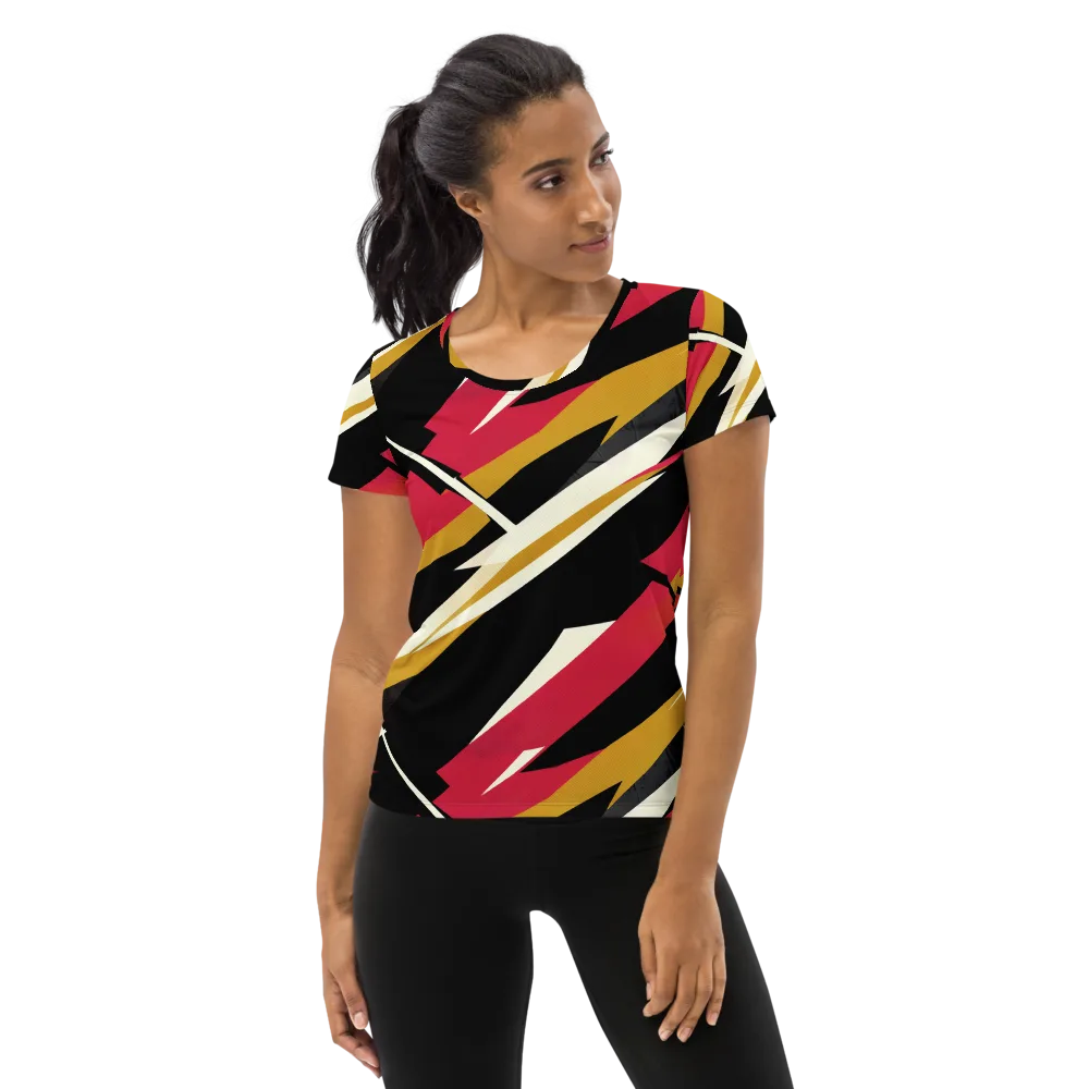 Voltage Velvet on Women's Athletic T-Shirt — Front