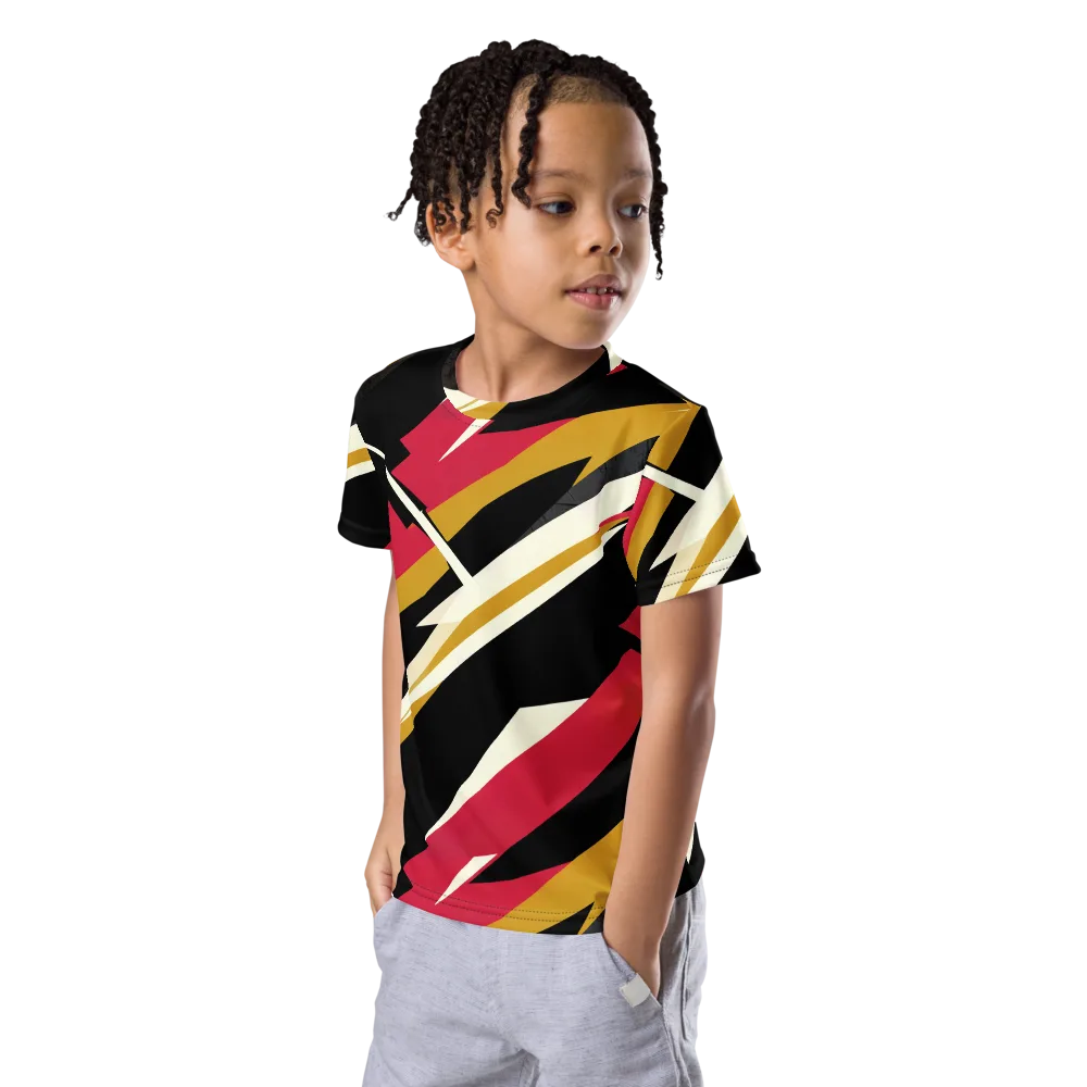 Voltage Velvet on Kids Crew Neck T-Shirt — Left Front