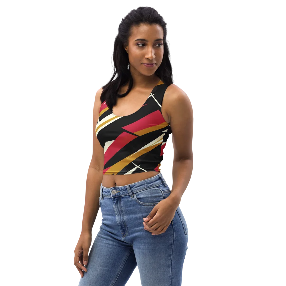 Voltage Velvet on Crop Top — Left Front
