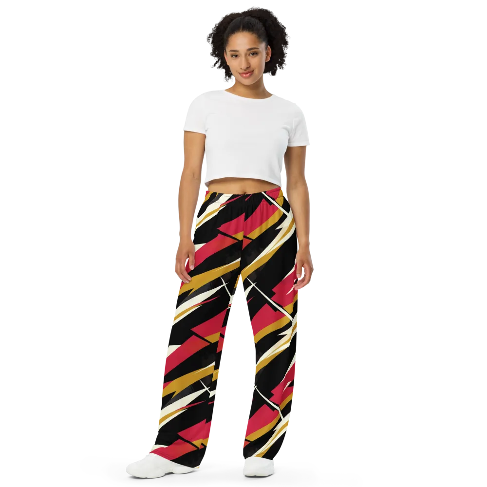 Voltage Velvet on Wide-Leg Pants — Front