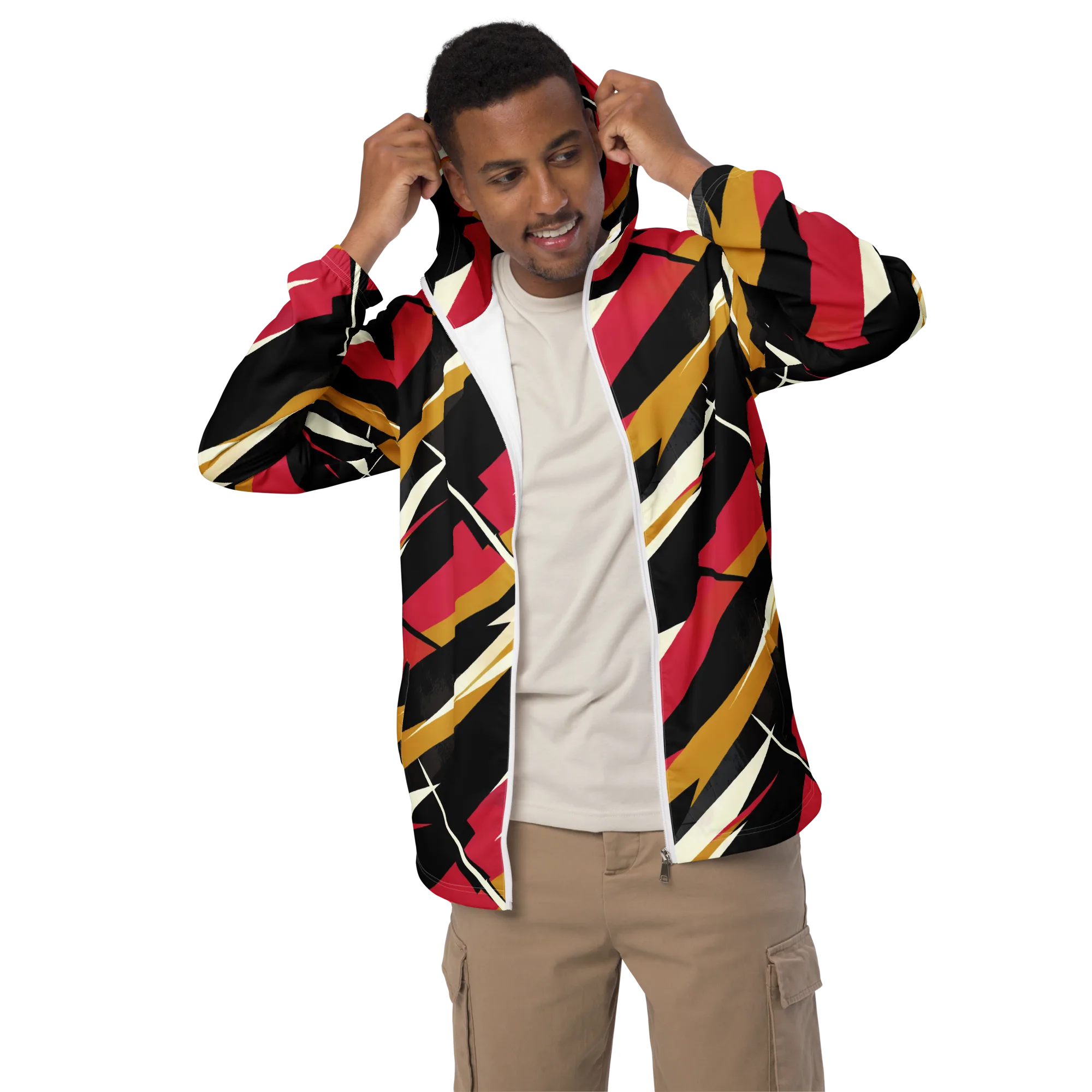 Voltage Velvet on Men's Windbreaker — Front