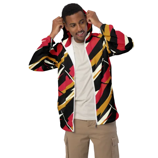 Voltage Velvet on a Men's Windbreaker
