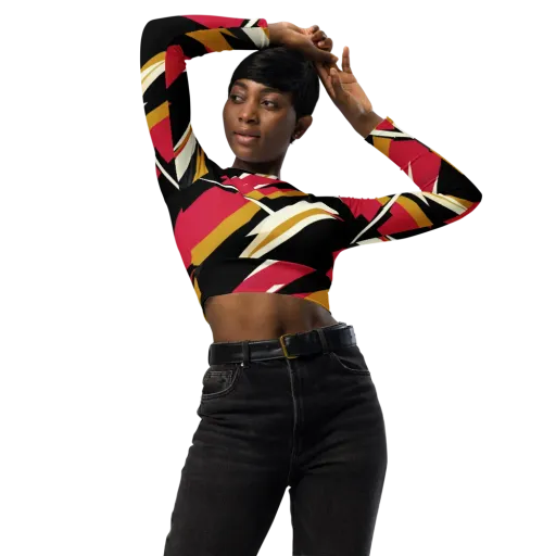 Voltage Velvet on a Long Sleeve Crop Top