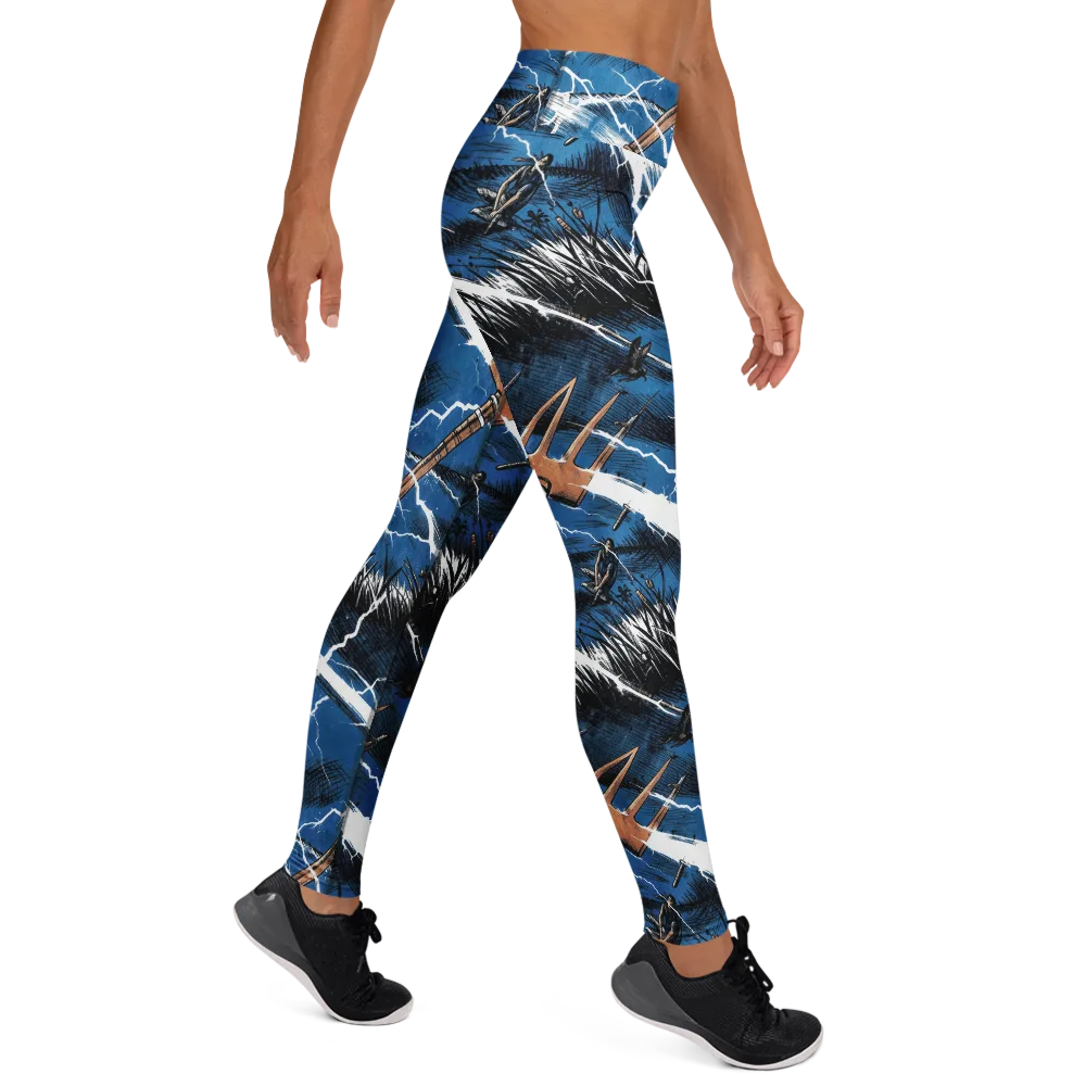 Neptune’s Static on Yoga Leggings — Right