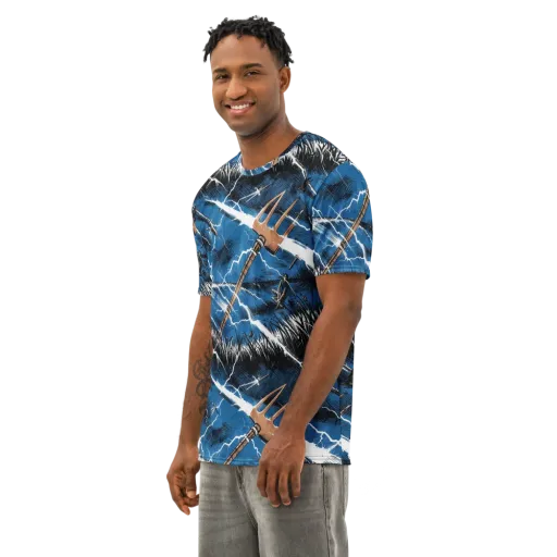 Neptune’s Static on a Men's Cotton Crew Neck T-Shirt