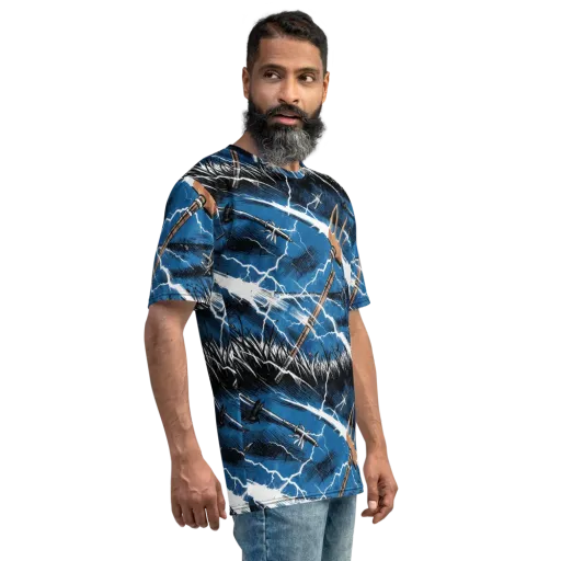 Neptune’s Static on a Men's Crew Neck T-Shirt