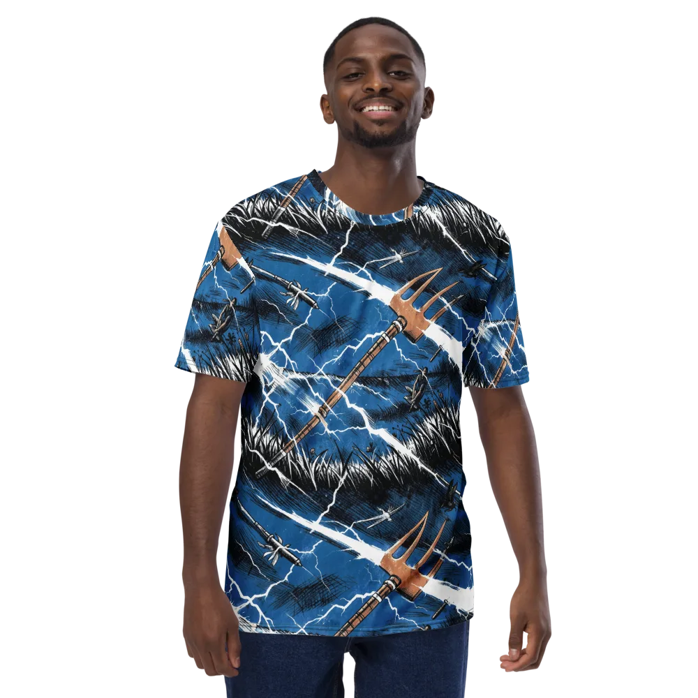 Neptune’s Static on Men's Crew Neck T-Shirt — Front