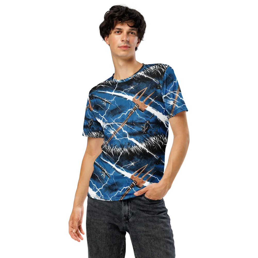 Neptune’s Static on Men's Crew Neck T-Shirt — Front