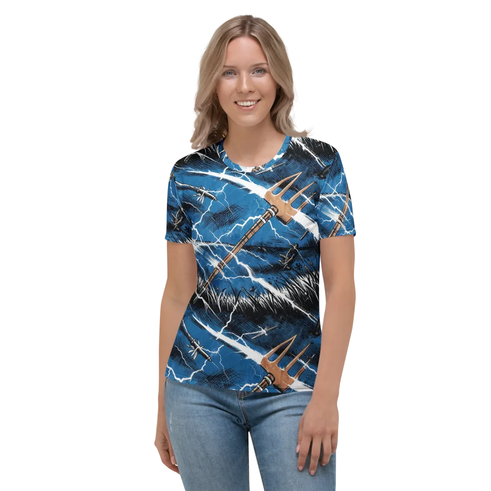 Neptune’s Static on Women's Crew Neck T-Shirt — Front