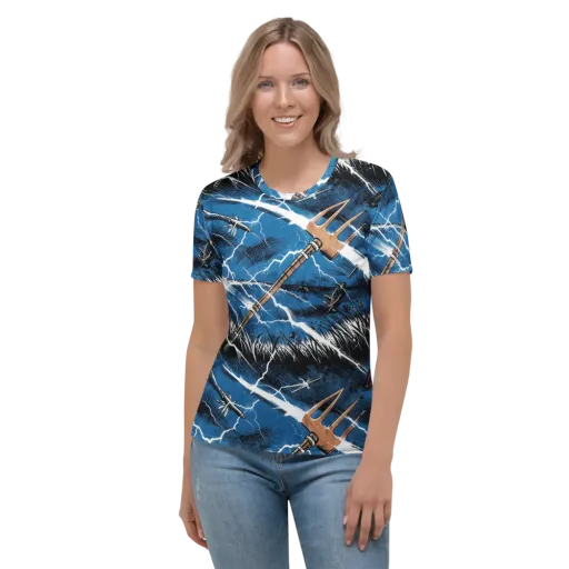 Neptune’s Static on a Women's Crew Neck T-Shirt