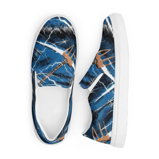 Neptune’s Static on a Men's Slip-On Canvas Shoes