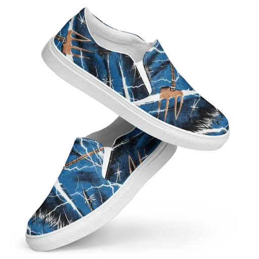 Neptune’s Static on a Women's Slip-On Canvas Shoes